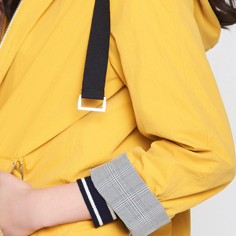 艾格官方旗舰店春秋宽松连帽风衣 艾格银座风衣