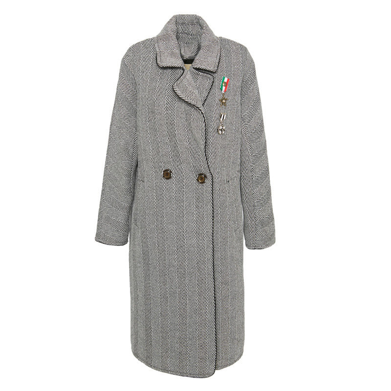 艾格冬季女装2020新款时尚毛呢大衣 艾格银座毛呢外套