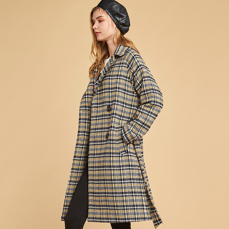 艾格冬季女装官方旗舰店女毛呢大衣 艾格银座毛呢外套