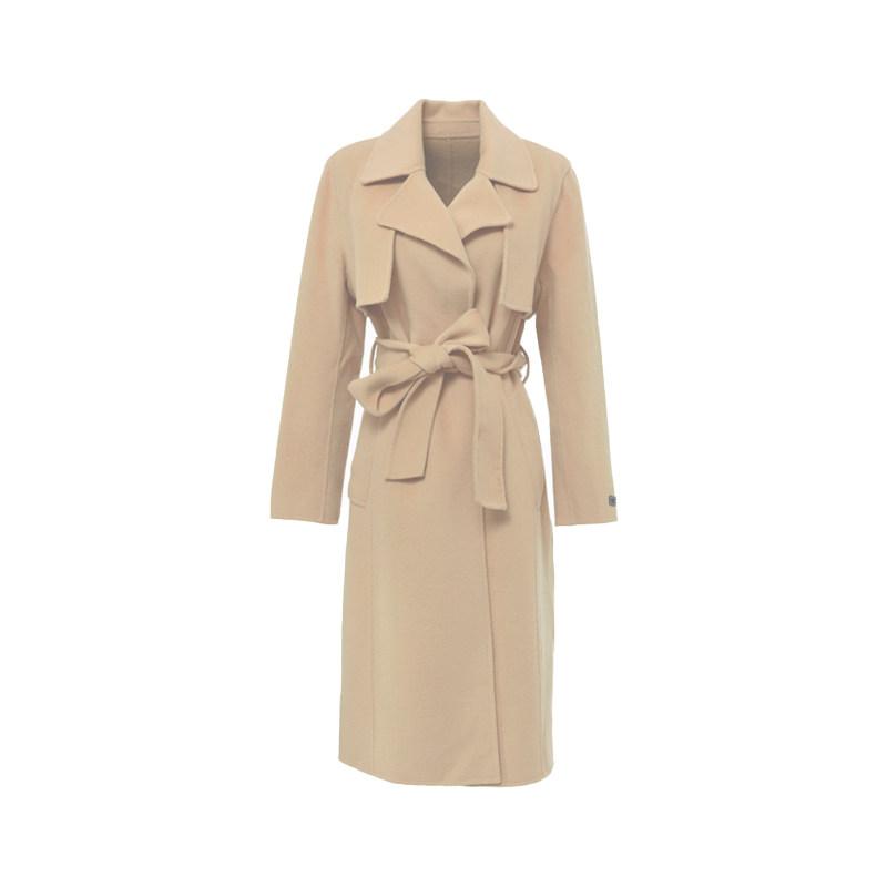 艾格2019秋季新品女装长款呢大衣 艾格银座毛呢外套