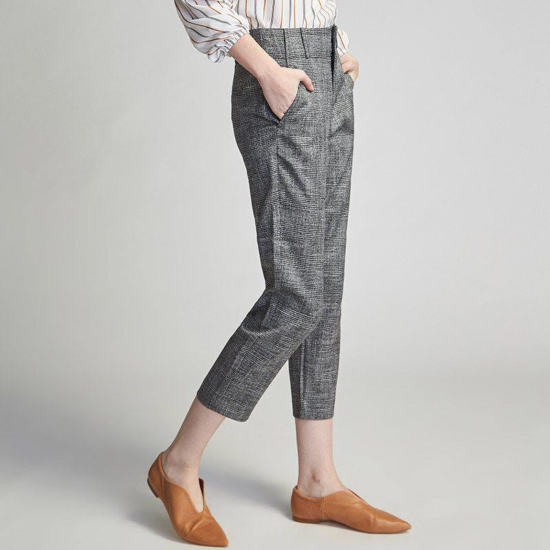 艾格官方旗舰店夏季女士七分裤 艾格银座休闲裤