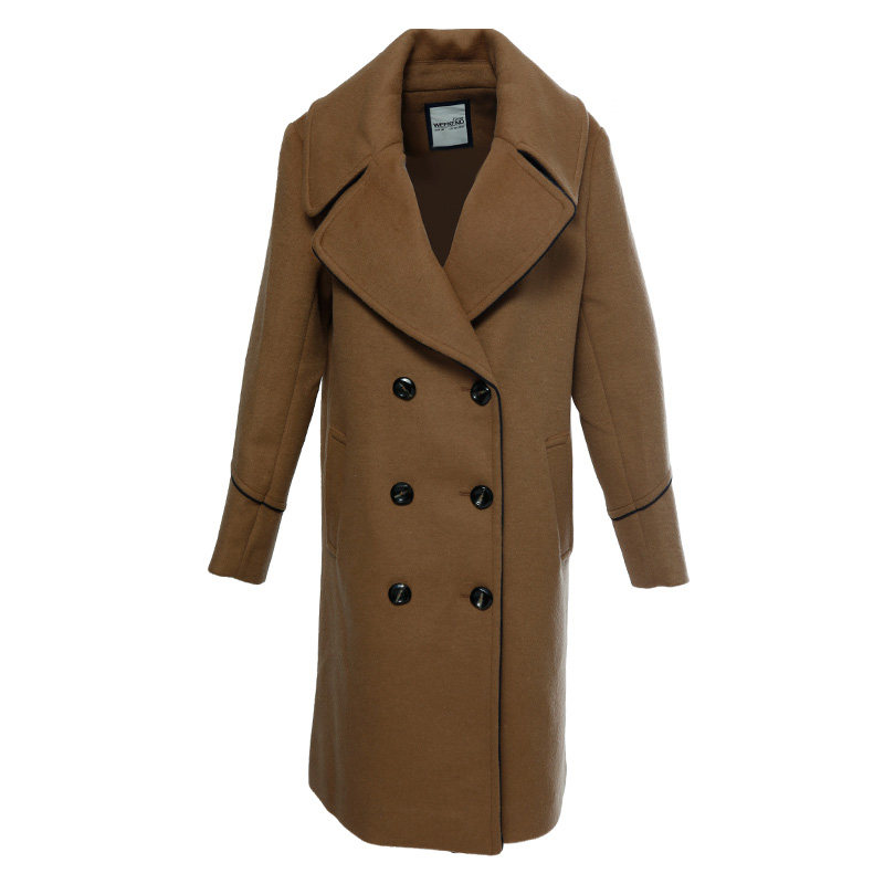 艾格冬装女装羊毛纯色外套毛呢大衣 艾格银座毛呢外套