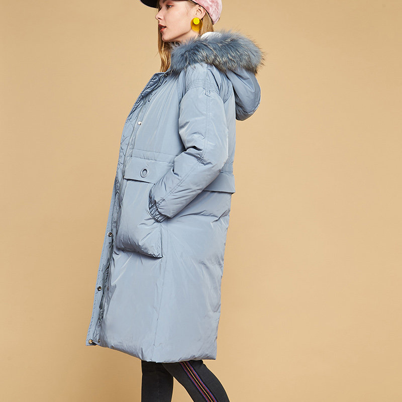 【断码s】艾格冬季女装休闲白鸭绒 艾格银座羽绒服