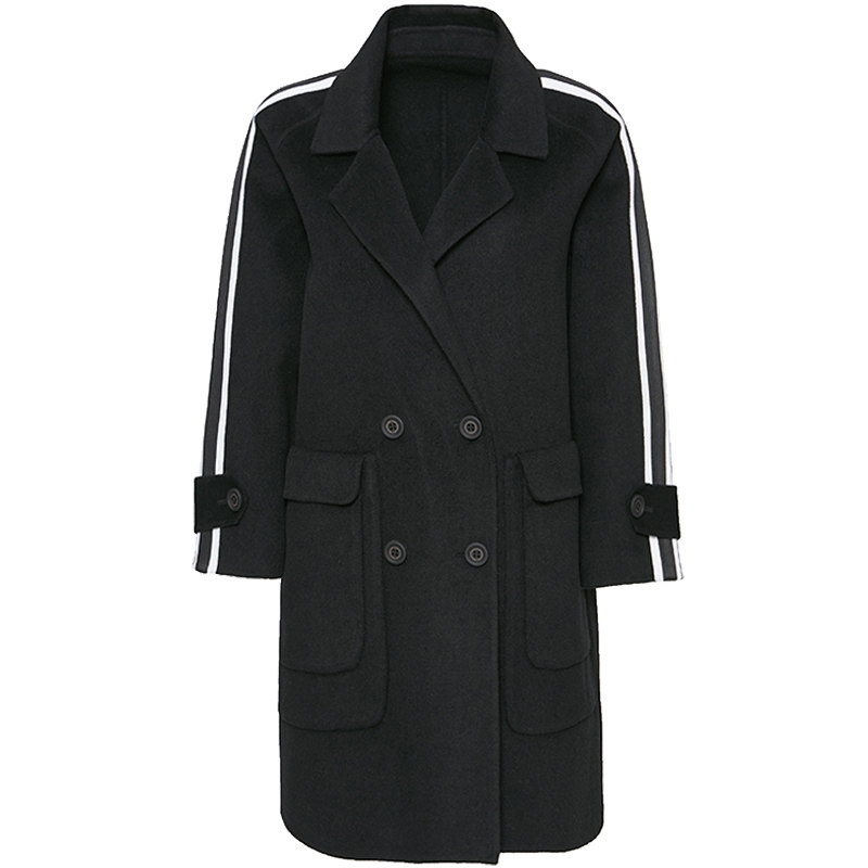 【断码s/m】艾格冬季女装中长款大衣 艾格银座毛呢外套