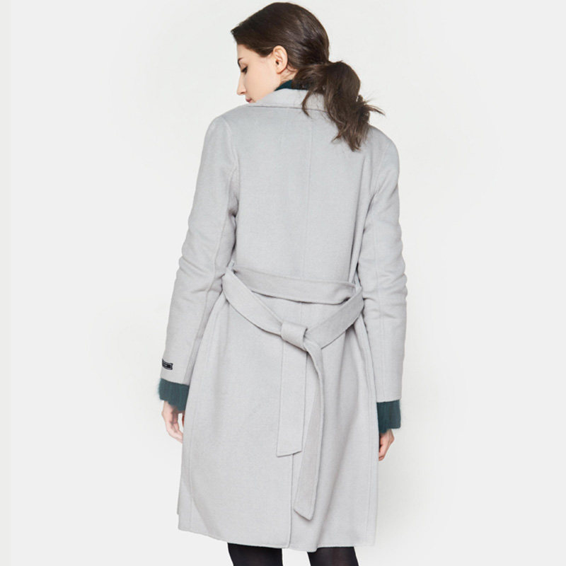 艾格2019新款冬季女装休闲毛呢大衣 艾格银座毛呢外套