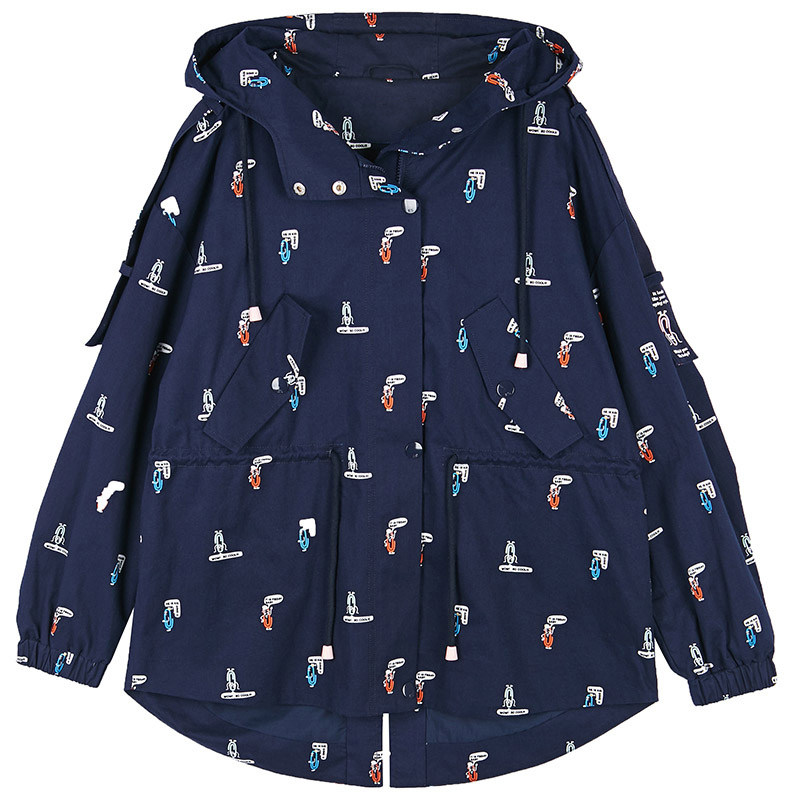 艾格春秋季女装时尚百搭印花图案 艾格银座短外套