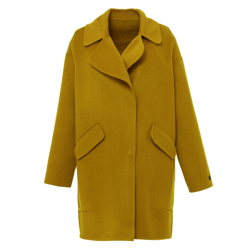 艾格2020新款冬季女装时尚百搭大衣 艾格银座毛呢外套