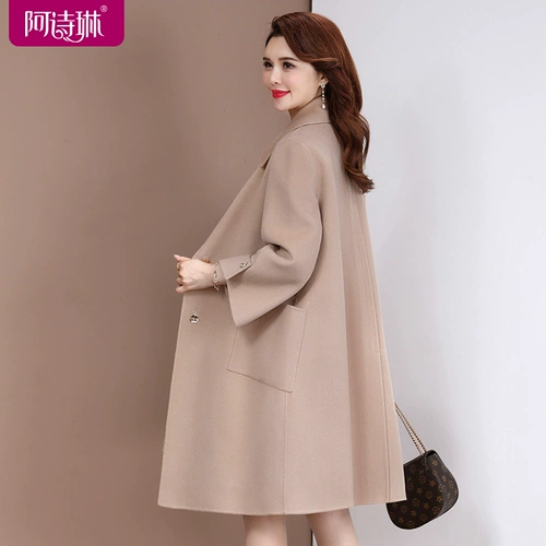 Двусторонное шерстяное демисезонное шерстяное пальто, шерстяная куртка