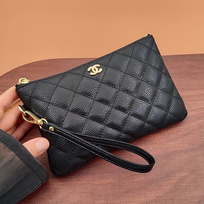 鱼子酱手机手拿包女士2025新款真皮长款钱包化妆包拉链高级小香风,淘宝优惠券,粉丝福利购,淘宝优惠卷