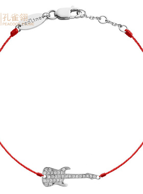 红绳女士配饰吉他镶钻克拉手链