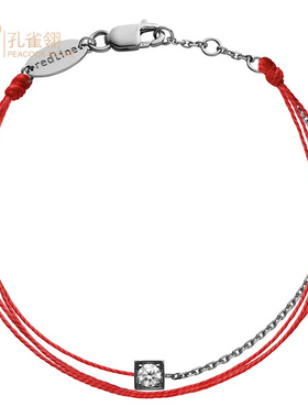 女士克拉圆形钻石迷人风手绳