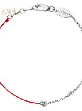 红绳女士克拉圆形钻石迷人风手链