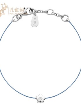 RedLine/红绳女士优雅银花真钻精致螺纹0.05克拉新款手链