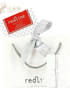 Redline/红绳女士0.05克拉方形钻石包裹光玉髓白金链制手链