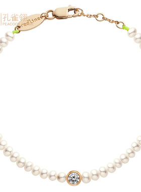 红绳女士配饰时尚风钻石珍珠手链