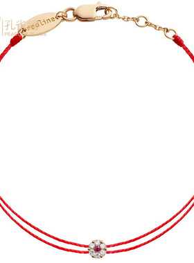 红绳女士时尚风克拉圆形钻石手链