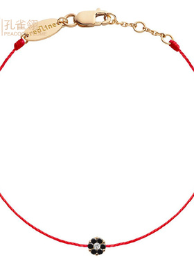 红绳女士克拉圆形钻石手链