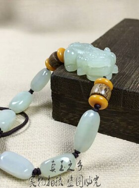 貔貅手链可调节情侣新疆和田玉