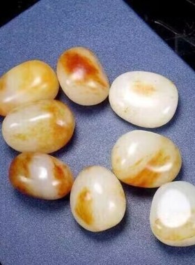 羊脂级洒金皮籽料原石手串手链