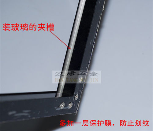 铝框门定做 铝合金书柜玻璃门 铝合金门鞋柜门橱柜门酒柜门镜子框 - 图3