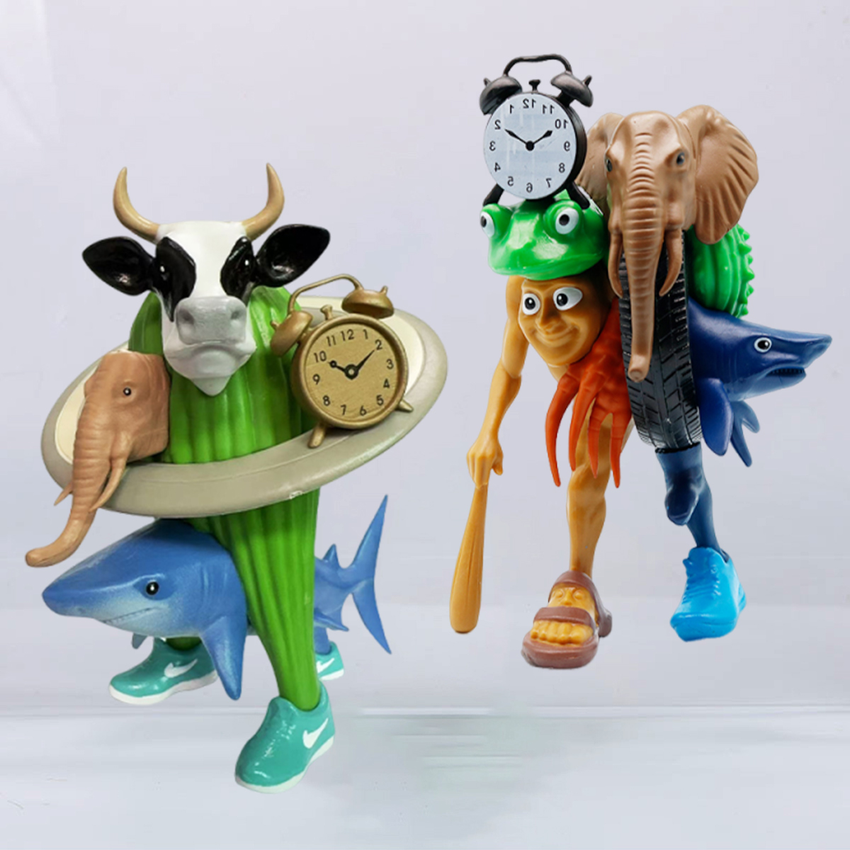 外国山海经五帝王手办五大角色融合版怪兽玩偶公仔可拆装玩具摆件 - 图1