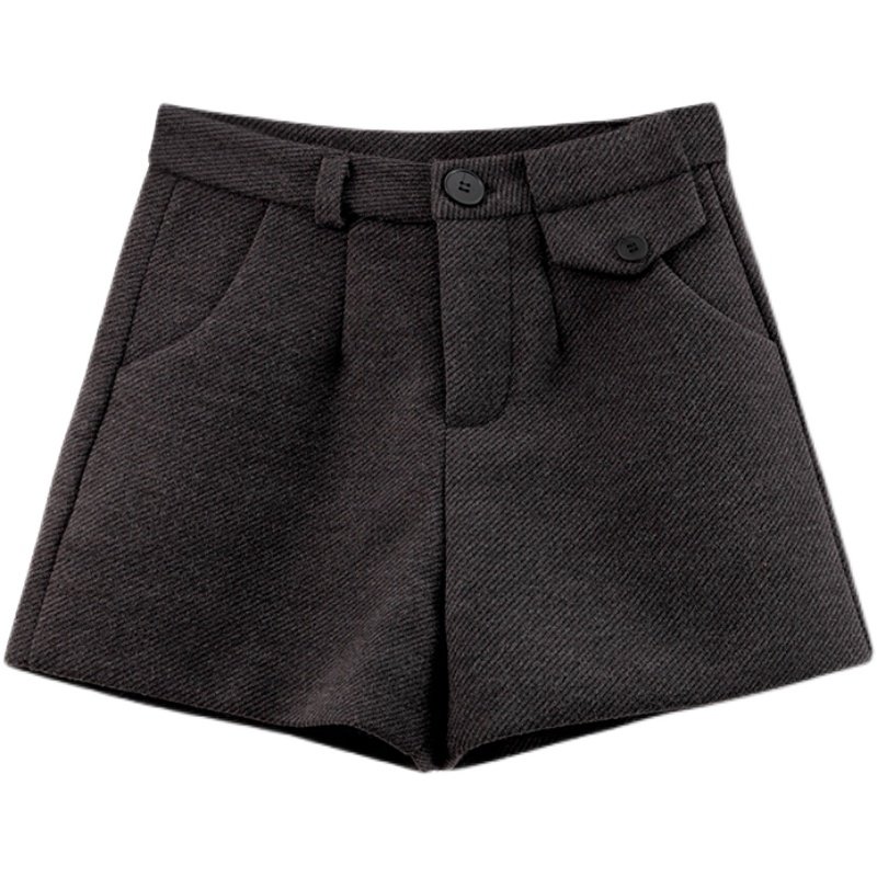 2025秋冬季新款大码毛呢短裤女胖mm高腰显瘦a字阔腿外穿打底靴裤,淘宝优惠券,粉丝福利购,淘宝优惠卷