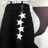 Street trendy people wear trousers and waist pendants