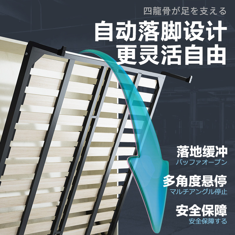 四龙骨壁床隐形床五金配件墨菲床多功能墙床折叠床侧翻床翻板床_虎窝淘