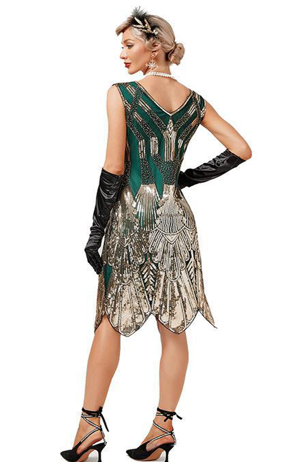 Women's 1920s Flapper Dress Roaring 20s Great Gatsby Party-图1