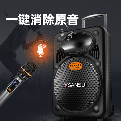Sansui/山水A15-66广场舞音响户外音箱K歌演出移动拉杆家用大功率 - 图2
