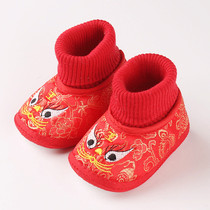 Winter male and female baby protective feet traditional shoes baby tiger head shoe soft bottom tiger shoes gush thickened school shoes Chinese wind