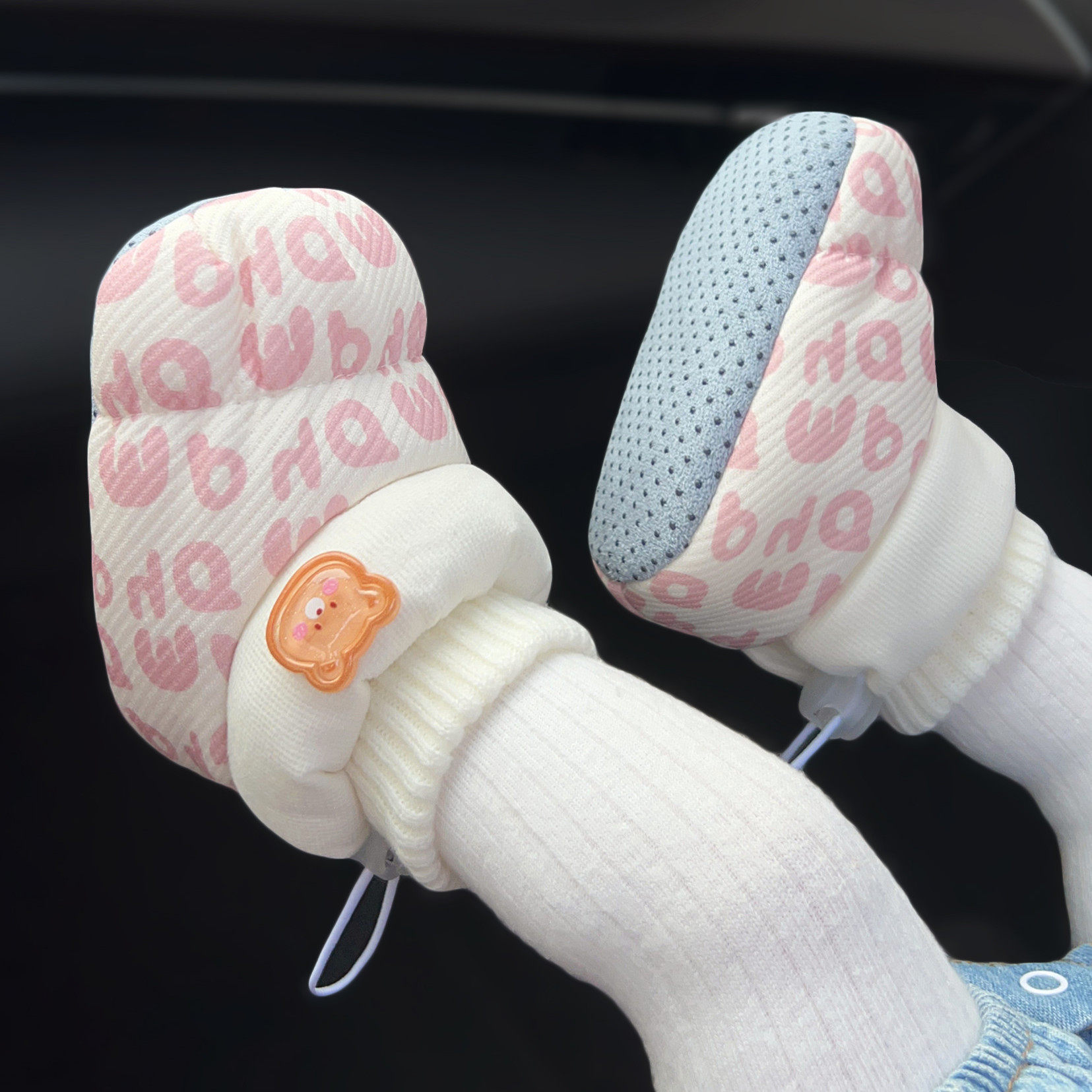 冬季宝宝加绒步前棉鞋 0-12个月字母长筒防掉加绒加厚男女婴儿鞋6,淘宝优惠券,粉丝福利购,淘宝优惠卷