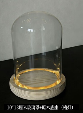 发光玻璃永生花防尘展示盒