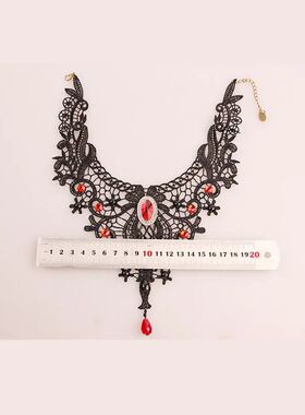 Gothic Chokers Black Beaded Flowers Sexy Lace Neck Choker Ne