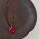 High-end Ankara Ruby Love Pendant Necklace