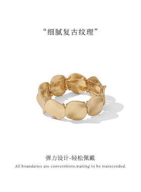 金属风复古高级感弹力绳手链