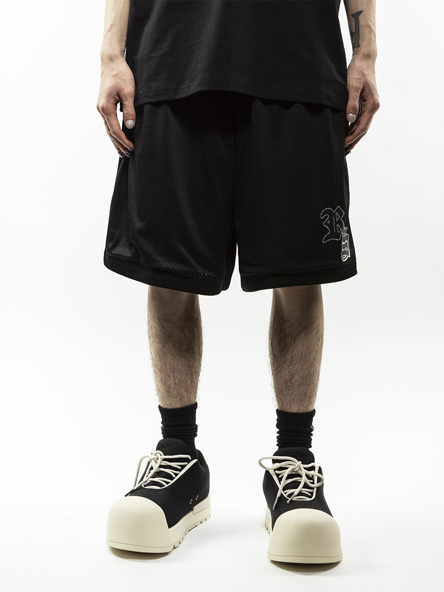 ROCKSTA 24夏季黑色网眼休闲舒适宽松篮球裤短裤,淘宝优惠券,粉丝福利购,淘宝优惠卷