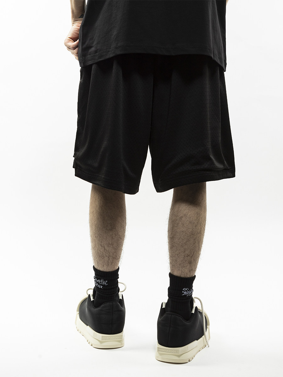 ROCKSTA 24夏季黑色网眼休闲舒适宽松篮球裤短裤,淘宝优惠券,粉丝福利购,淘宝优惠卷