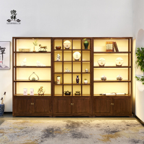 Chinese style tea show stand solid wood shelf bogus rack partition shelve shelf Antique Rack Elm Dorpag