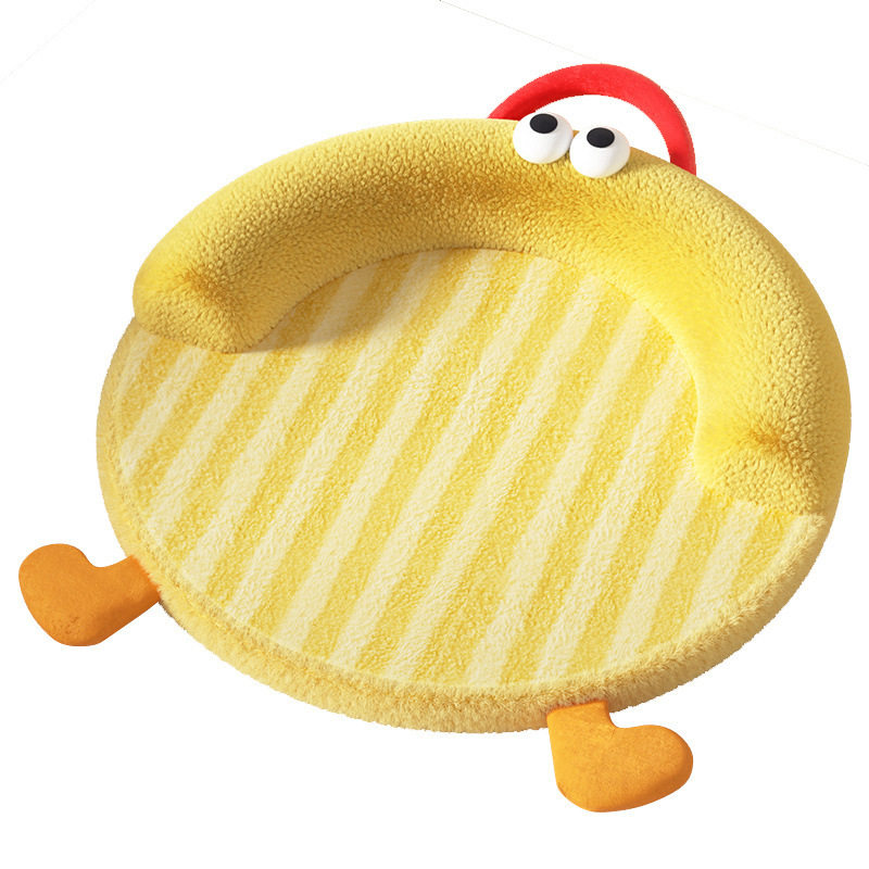 秋冬卡通大眼猫床猫咪舒睡圆窝开放式中小型狗狗窝宠物窝垫子批发,淘宝优惠券,粉丝福利购,淘宝优惠卷