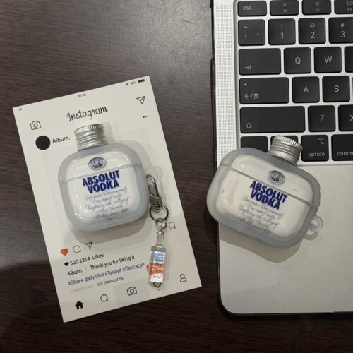 一瓶立体伏特加适用airpodspro2保护套airpodspro3耳机壳airpods4保护壳airpods3耳机套苹果1/2代耳机保护套 - 图1