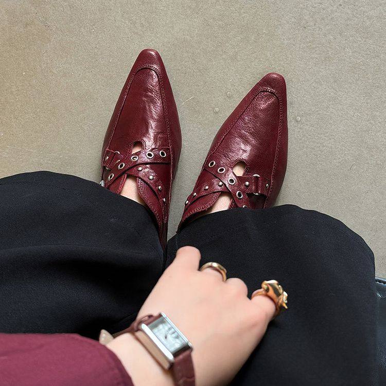 厂家直销~15年老店手工订制真皮羊皮深口单鞋女低跟平底小方头女,淘宝优惠券,粉丝福利购,淘宝优惠卷