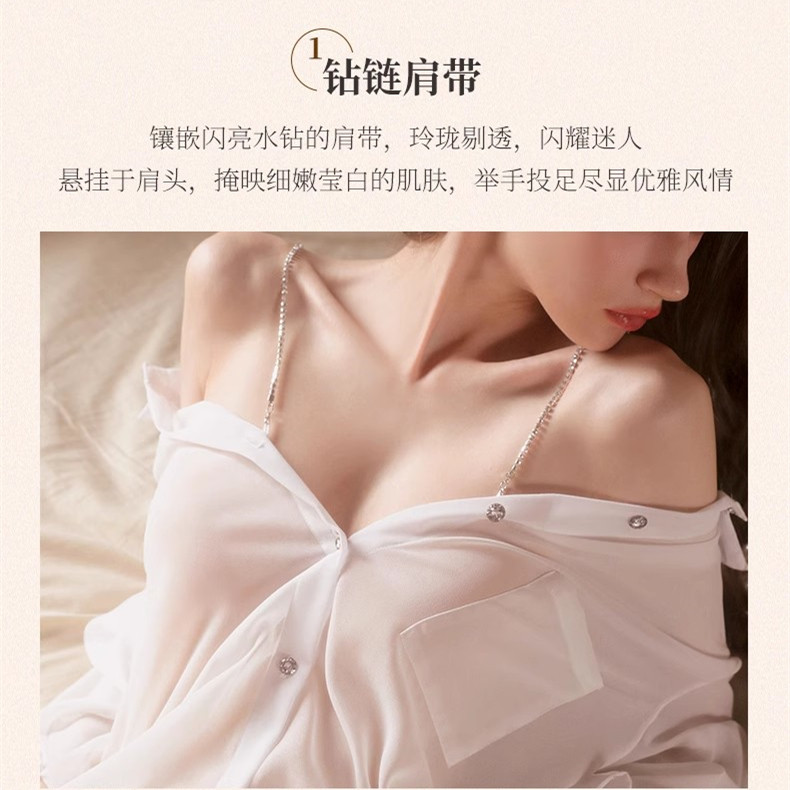 白色内衣女背心夏季防晒衬衫设计感新款纯欲辣妹运动透气漫画文胸