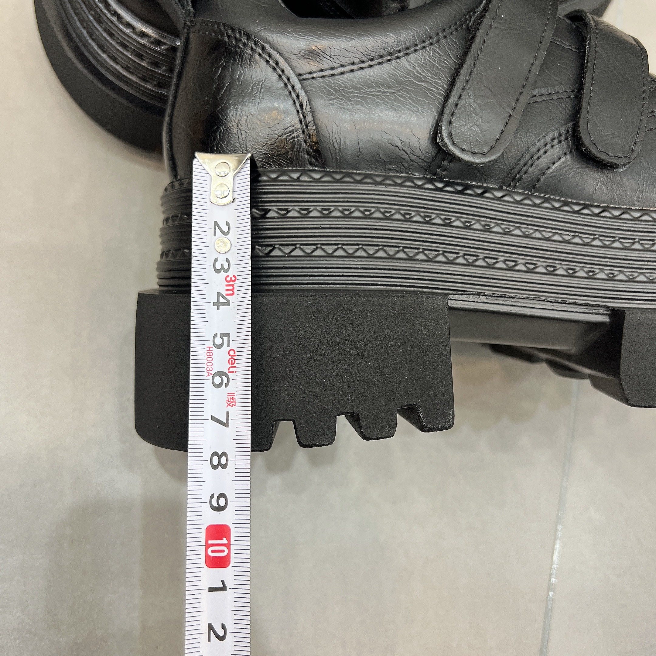 欧货大头乐福鞋女2025新款真皮厚底松糕低帮单鞋魔术贴时尚小皮鞋,淘宝优惠券,粉丝福利购,淘宝优惠卷