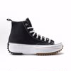 Converse Run Star Hike increased thick sole high top canvas shoes men and women same style black and white