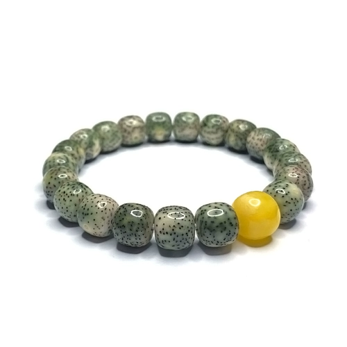 Оригинальный экологический шииский Xingyue Bodhi Hainan Green Leather High Moon Moon Moon Men's Women's Bracelet Braslet Chail