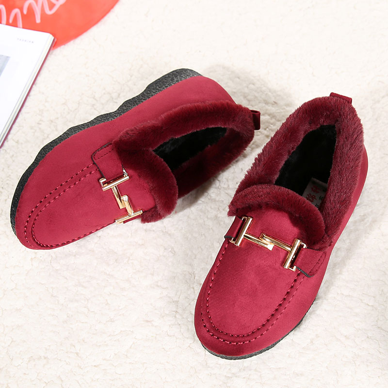 老北京布鞋女秋冬款拖鞋女加绒保暖窝窝鞋冬季妈妈鞋冬天家居棉鞋 - 图1