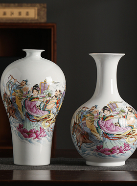 帛画陶瓷花瓶明清仿古客厅