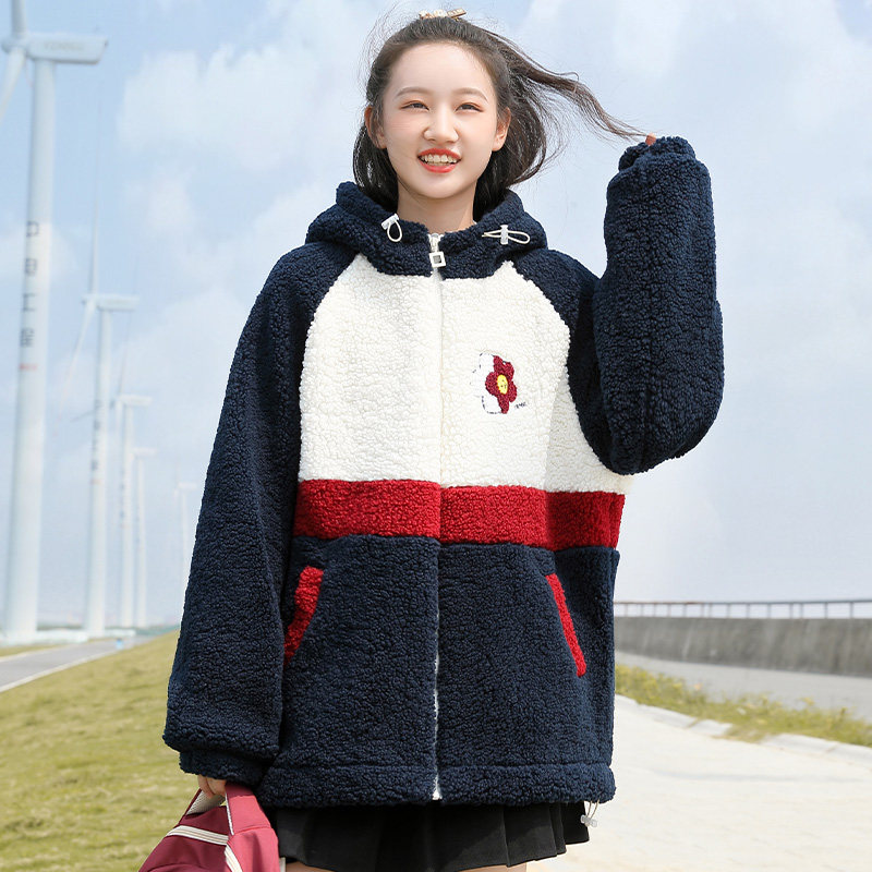 少女冬装外套加绒加厚初高中学生羊羔毛绒大童秋冬季2025年新款潮,淘宝优惠券,粉丝福利购,淘宝优惠卷