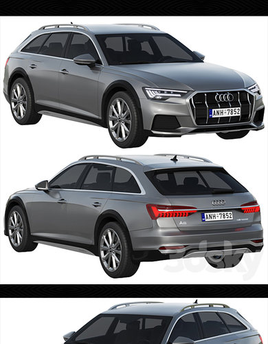 3d新款fbx奥迪A6旅行车max汽车模型素材打印源文件图纸电子文件 - 图0